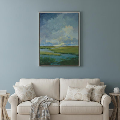 «Quiet Reflection White Floater Frame», art mural