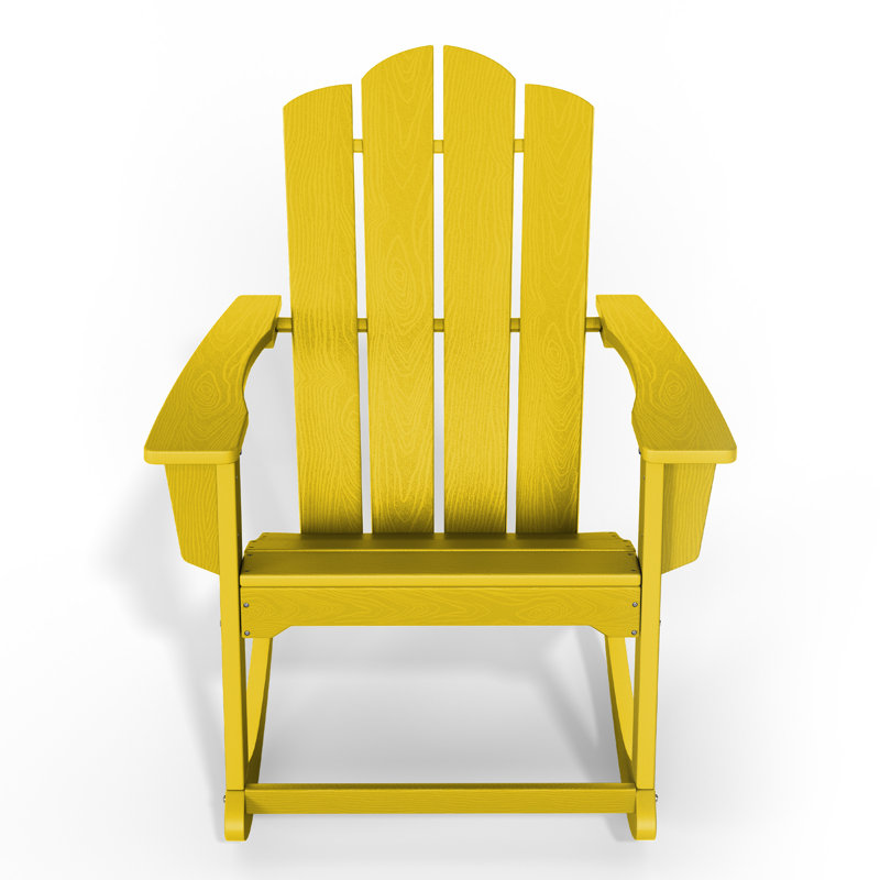 Chaises berçantes en PEHD Adirondack, Jaune