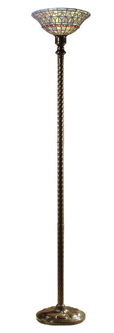 Chapel Shadow 71'' Blue Torchiere Floor Lamp