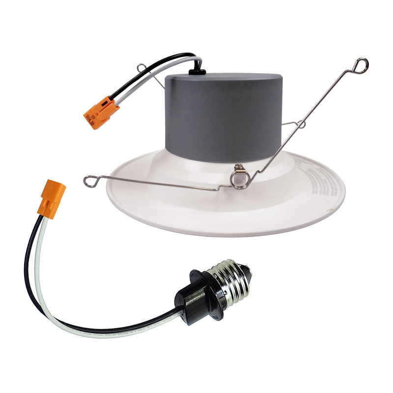 Dimmable Circle Flush Mount, White Baffle, 878, 3000K