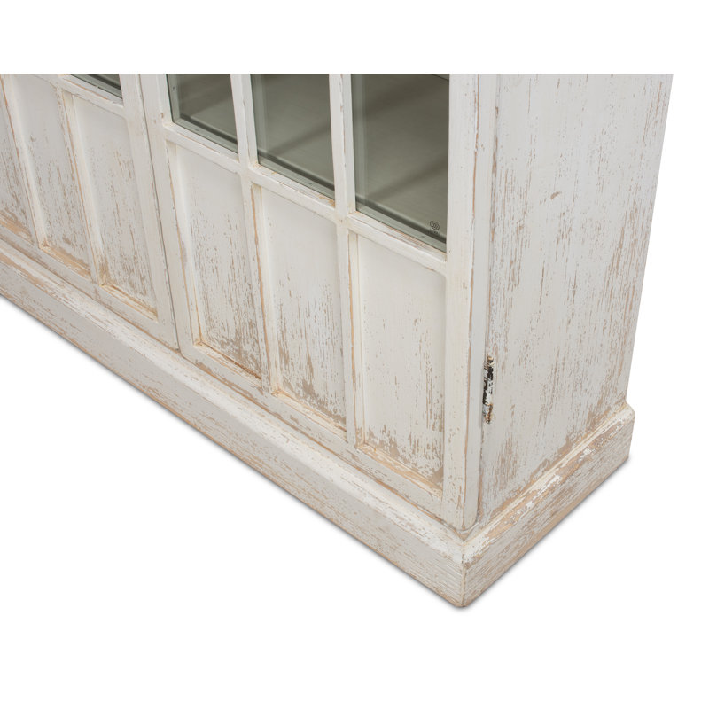 Glass China Cabinet, White