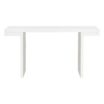 60-Inch Console Table with Geometric Clean Lines Design