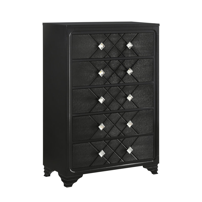 Ensemble de chambre à coucher avec commode 2 pièces Mosalena, Queen