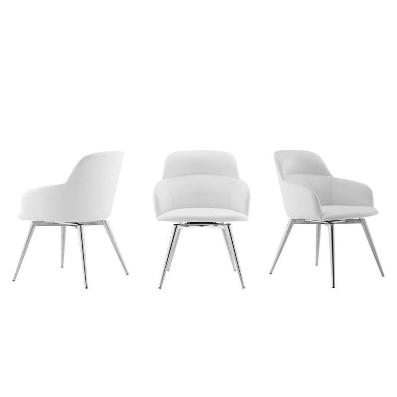 Fauteuil en velours Kyriana, Blanc