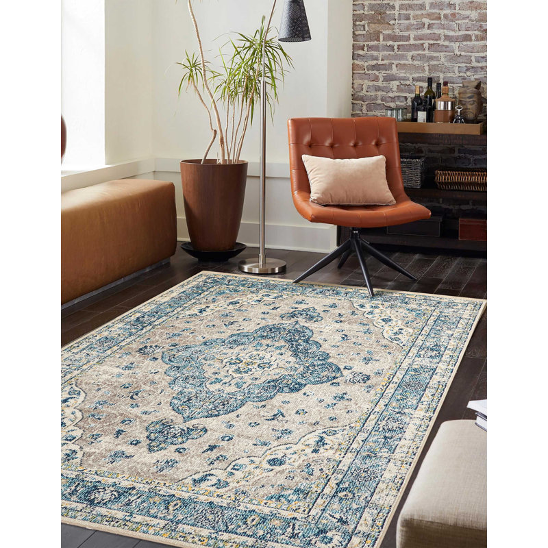 Daria Blue Rug 5'0" x 8'0", Rectangle 5' x 8'