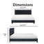 Lit plateforme tapissier avec tête de lit droite Hudson ClickDecor Hudson-602843792