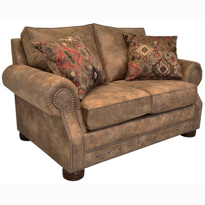 Gabrielle Rolled Arm Loveseat with Reversible Cushions