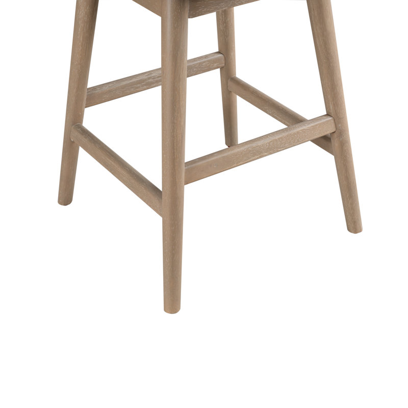 Tabouret de bar rembourré Watkin, Chêne brun, 1, Tabouret de comptoir (siège d'une hauteur de 26,5