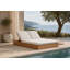 Beja Outdoor Teak Chaise Lounge-2097498351