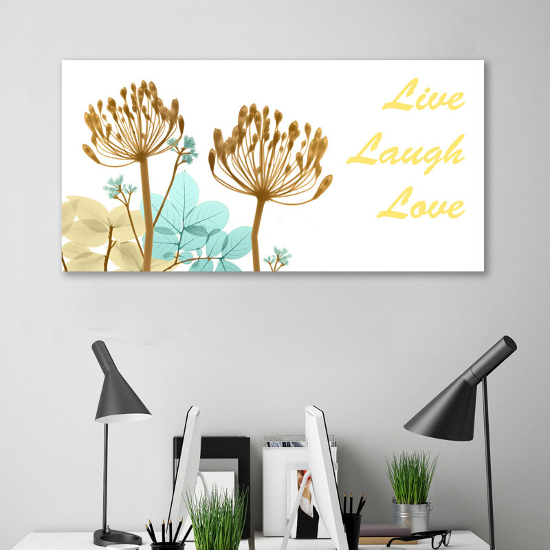 Live Laugh Love 2 - Wrapped Canvas Print, 30 cm H x 61 cm W