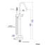 Robinet de baignoire autoportant avec douche à main et performance stable dans la finition