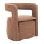 Fauteuil d'appoint et repose-pieds Atria brun fauve