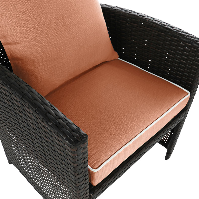 Coussin de siège d'extérieur / d'intérieur Wendin, Orange brûlé