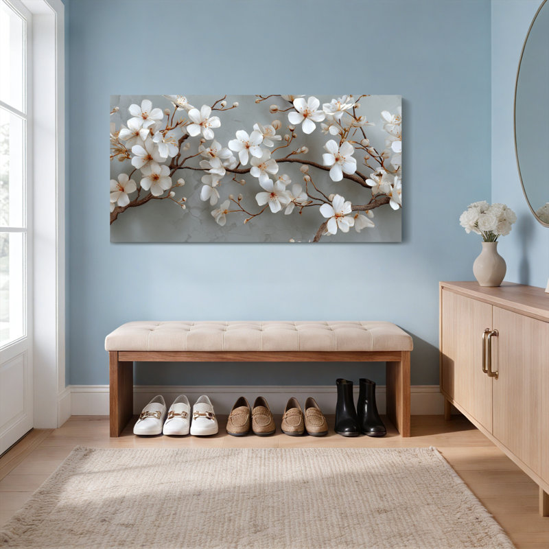 «Cherry Blossom», ensemble de 1 reproduction de peinture à l'huile sur toile, H 20 po x l 40 po
