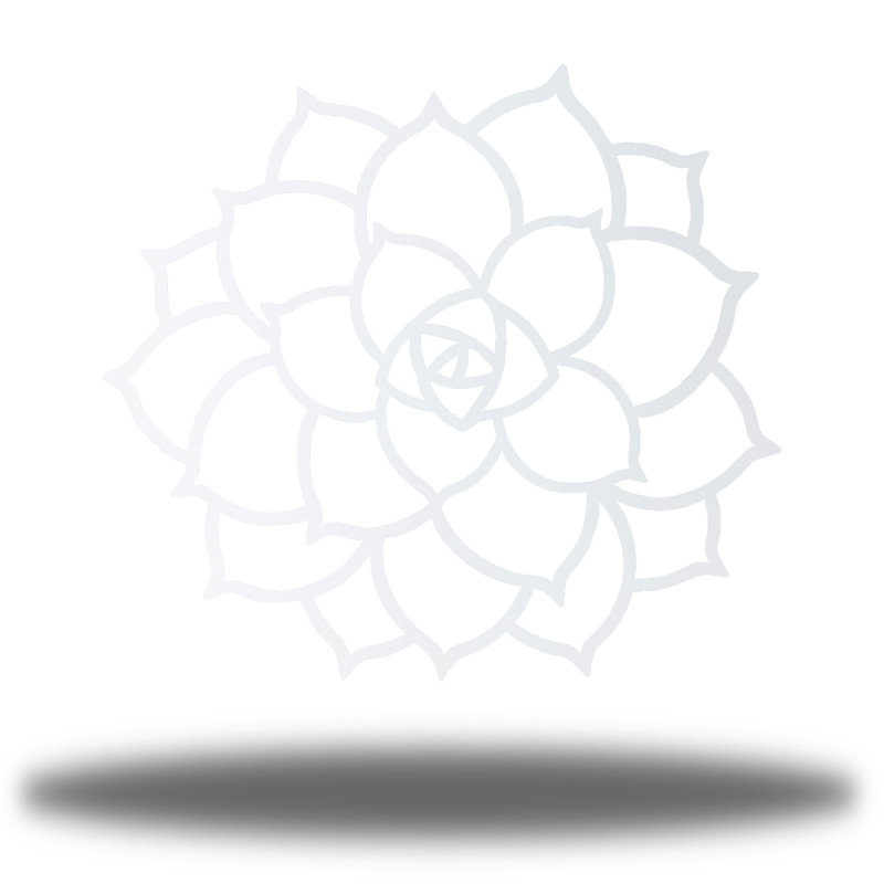 Boho Plants & Flowers Wall Decor on Metal, White, 12" H x 12" W x 0.06" D