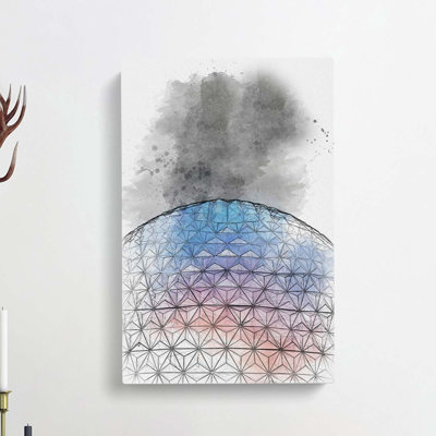 Colours of Epcot in Florida in Abstract - Wrapped Canvas