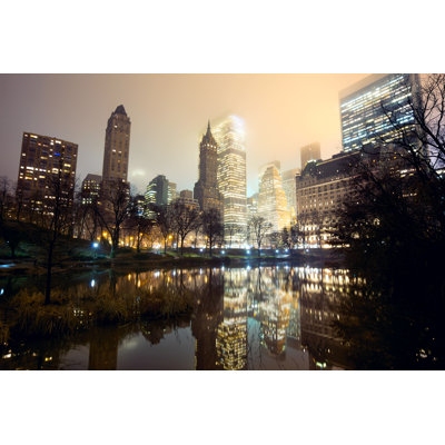 Central Park And Manhattan Skyline by Dibrova - Wrapped Canvas Print