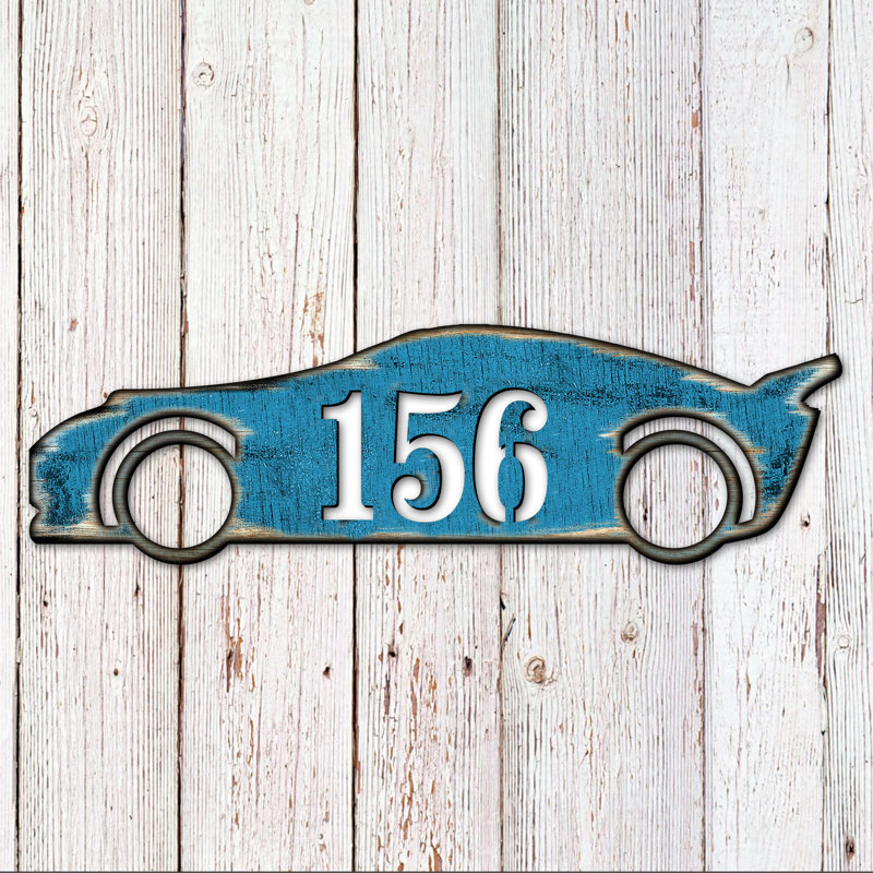 Fixation murale 1 ligne pour adresse de boîte aux lettres de voiture de sport, Oui