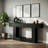 63" Farmhouse Console Table With 2-Tier Shelves, Entryway Table with U-Shaped Base, Narrow Long Sofa Table for Hallway, Foyer-1387891751