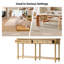 Console à 2 tiroirs en bois massif avec tablette de rangement Aristidh-408118225