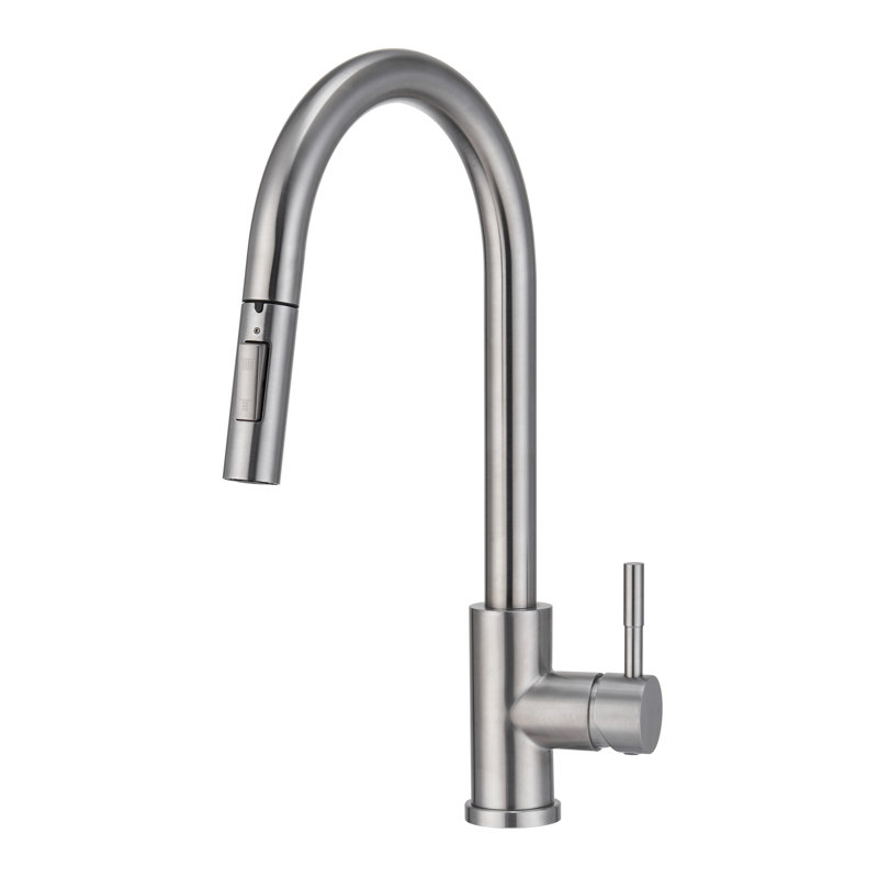 mondawe Pull Down Kitchen Faucet, Brush Nickel