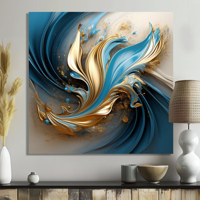 Blossoming Tide Turquoise Bliss - Waves Wall Art Print