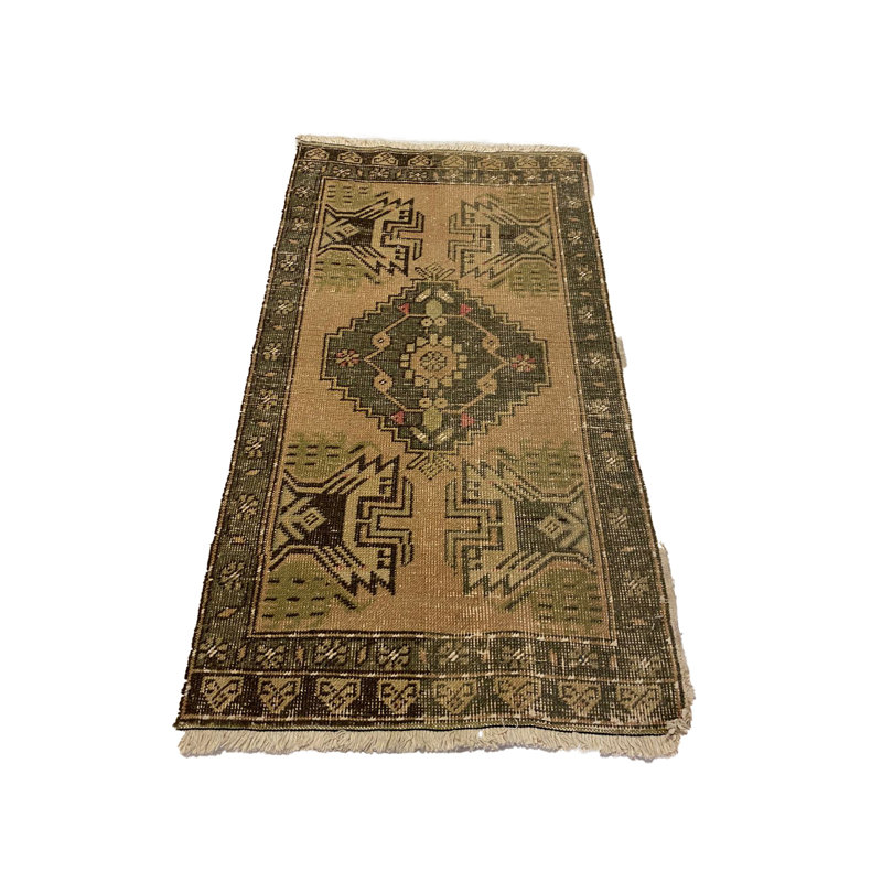 Tapis turc rétro fait à la main 2X3 Anatolian