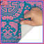 Tapis de bain rose à motifs chinois-1515545984