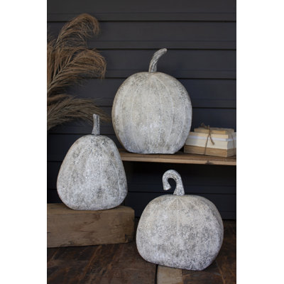  Metal Pumpkins Set of 3, 21" H Rustic Harvest Display