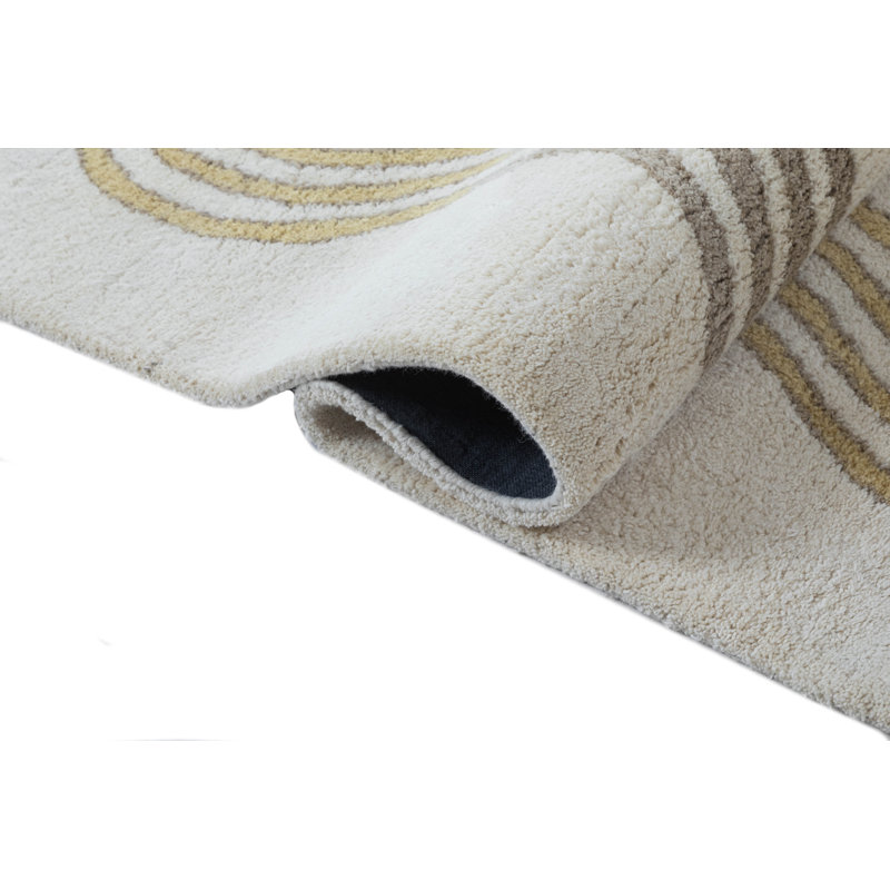 Wavy Shag Rug Hand Tufted Wool  Rug, Rectangle 2' x 3'