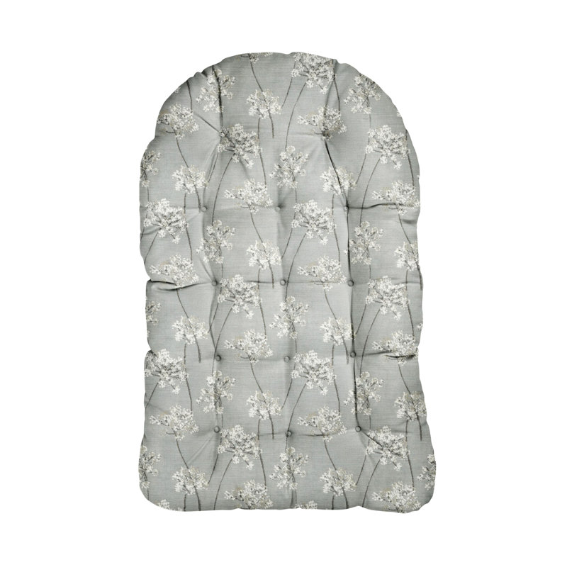Coussin 1 pièce Hokku Designs, Motif floraux gris