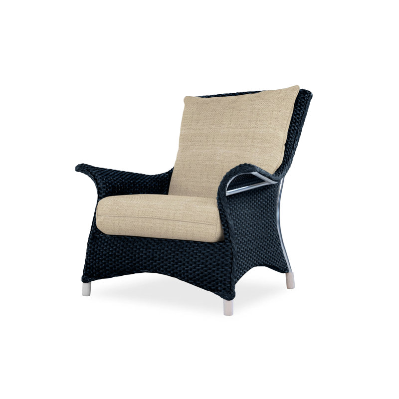 Mandalay Outdoor Lounge Chair, Sandberg Flax, Ebony