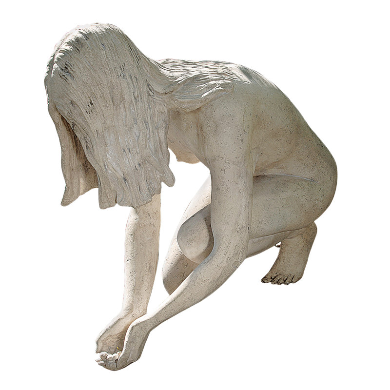 Statue de jardin dame du lac, Pierre antique