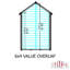 Garden Value 4 ft. W x 6 ft. D Overlap Garden Shed-32647624