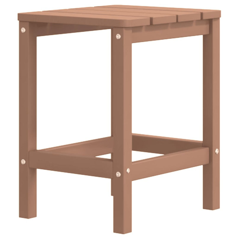 Adames Outdoor Adirondack Chair With Table, Brown