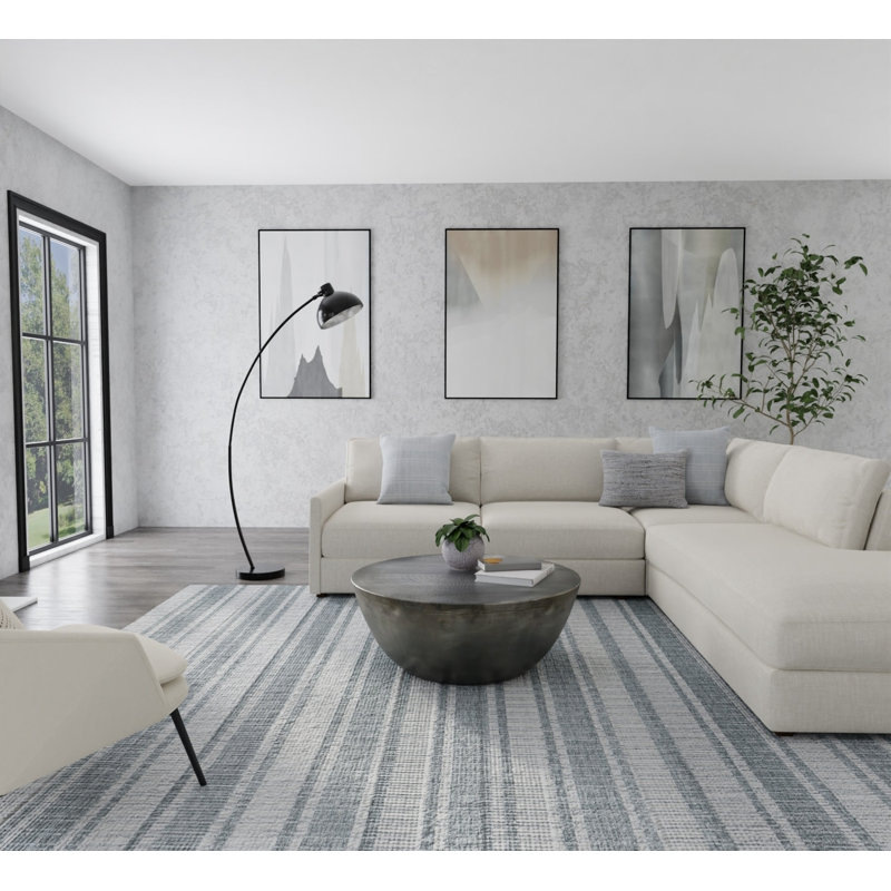Aberdeen Modern Stripes Area Rug, Runner 2'6" x 8'