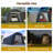 12' X 25' Domed Carport, Portable Garage With 2 Roll Up Doors