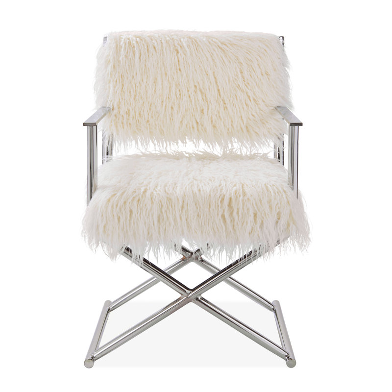 Upholstered Armchair, White