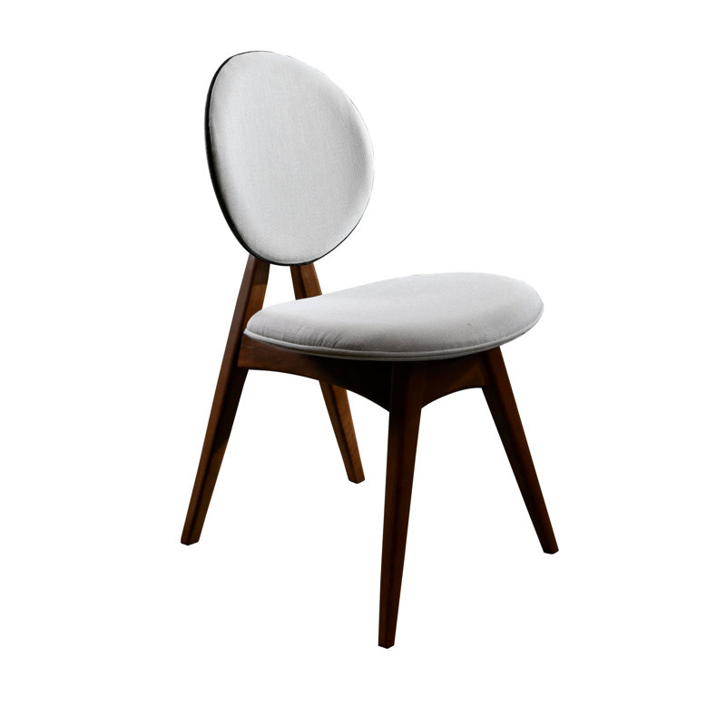 Chaise d'appoint revêtue de lin King Louis, Crème