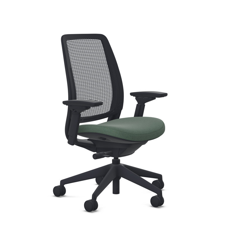 Steelcase Series 2 3D Microknit Airback Task Chair, Onyx/Licorice, Black, Carpet