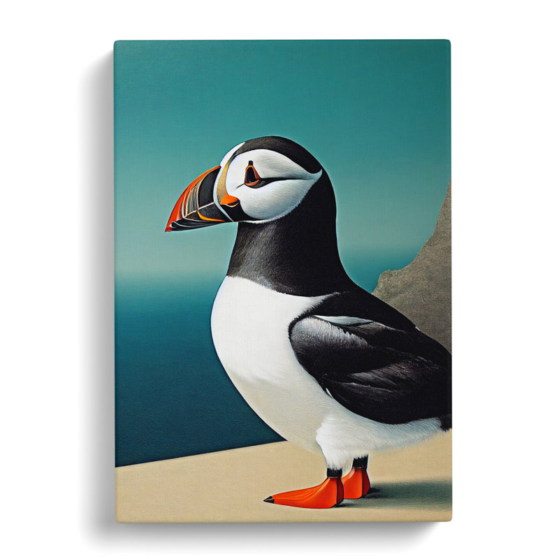 Kaneohe Puffin By The Sea - Wrapped Canvas Print, 50cm H x 35cm W x 3cm D
