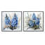 «Blue Bonnets Charm In Winter», ensemble de 2 collages floraux carrés-245934048-245934054