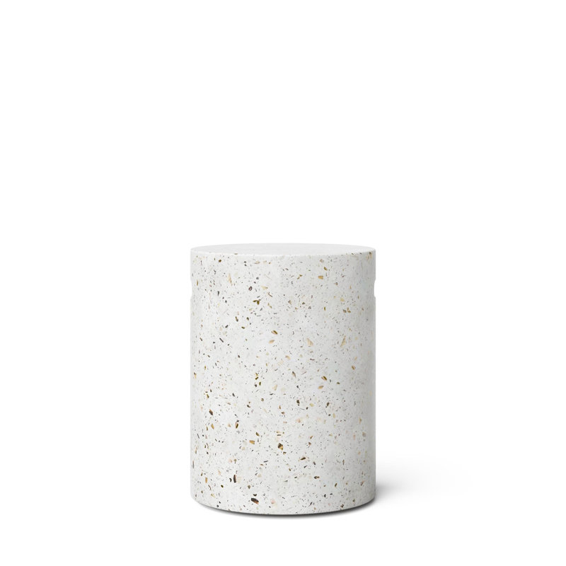 Mixx Cylinder Stool, Ivory Terrazo