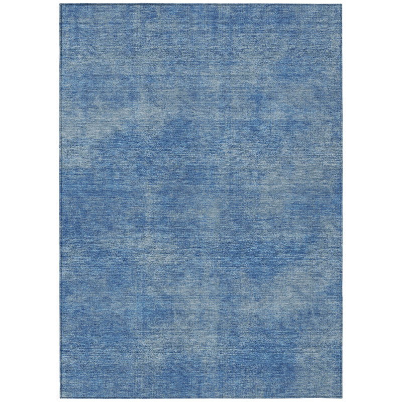 Tapis intérieur / extérieur bleu Orlena , 9 pi x 12 pi