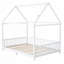 Lit maison avec garde-corps et DEL-1129897929