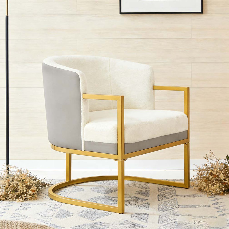 Chaise de lecture rembourrée Modern, Beige