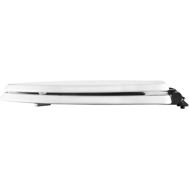Mayfair by Bemis Benton Slow Close Elongated White Enameled Wood Toilet Seat, Matte Black