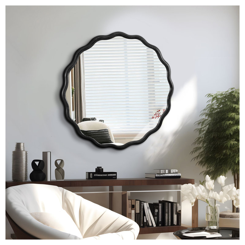 Miroir mural 31 po x 31 po, 31 po x 31 po, Noir