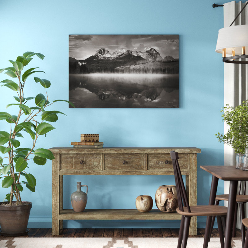Little Redfish Lake Mist II by Alan Majchrowicz - No Frame Print on Canvas, 81cm H x 122cm W x 3.8cm D