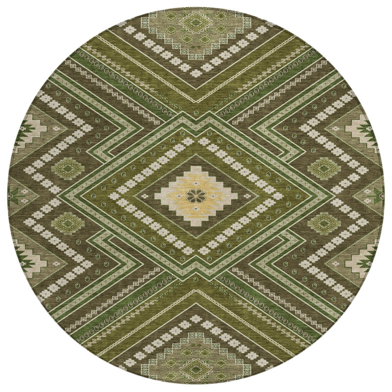 Tapis intérieur / extérieur Chayden Chantille ACN1010, Rond 8 pi